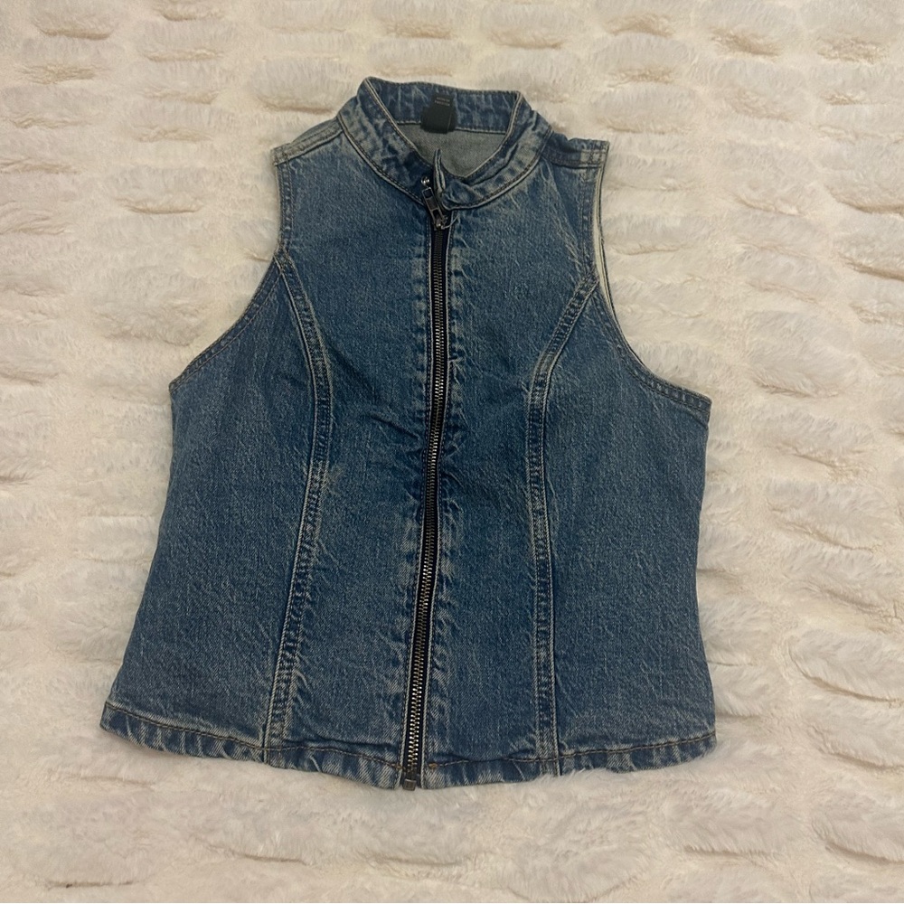 Wild Fable Blue Denim Vest